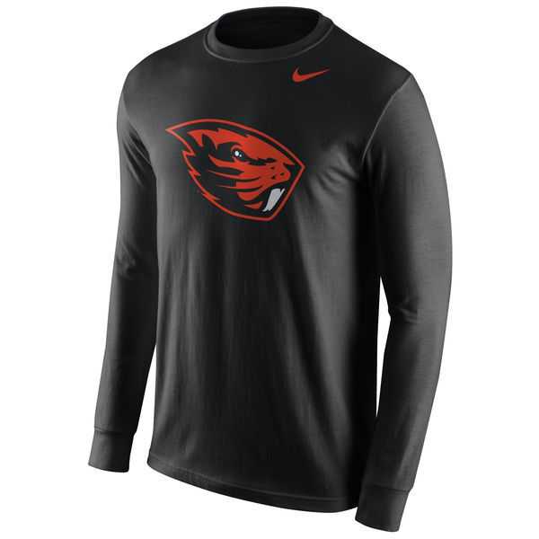 Oregon State Beavers Nike Cotton Logo Long Sleeve WEM T-Shirt - Black,We sell and wholesale Oregon State Beavers Nike Cotton Logo Long Sleeve WEM T-Shirt - Black on line form chian!